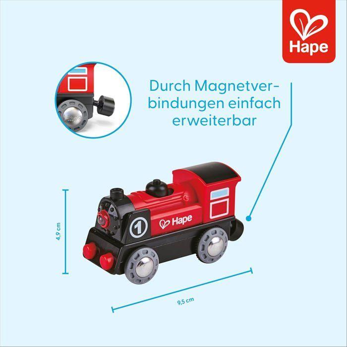 Locomotive en bois éléctrique - HAPE - Avec lampe frontale et inversion de sens
