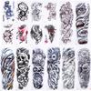 16 Stück gefälschte Tattoo-Aufkleber, temporäre, wasserdichte, große Körperkunst-Tattoos für Arme, Beine