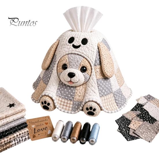 Kreatives Halloween-Geschenk für sie Taschentuchbox DIY Nähset, Thema, Patchwork-Stoffhandwerk Vampir Fledermaus Set, Handarbeit Gesteppte Hülle, Zuhause Und