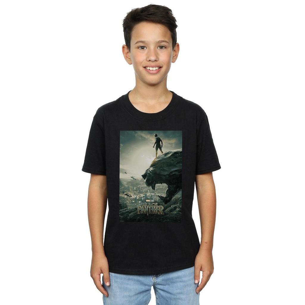 Marvel Jungen Black Panther Poster T-Shirt