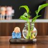 Creative Resin Monk Hydroponic Vase for Home and Office Decor