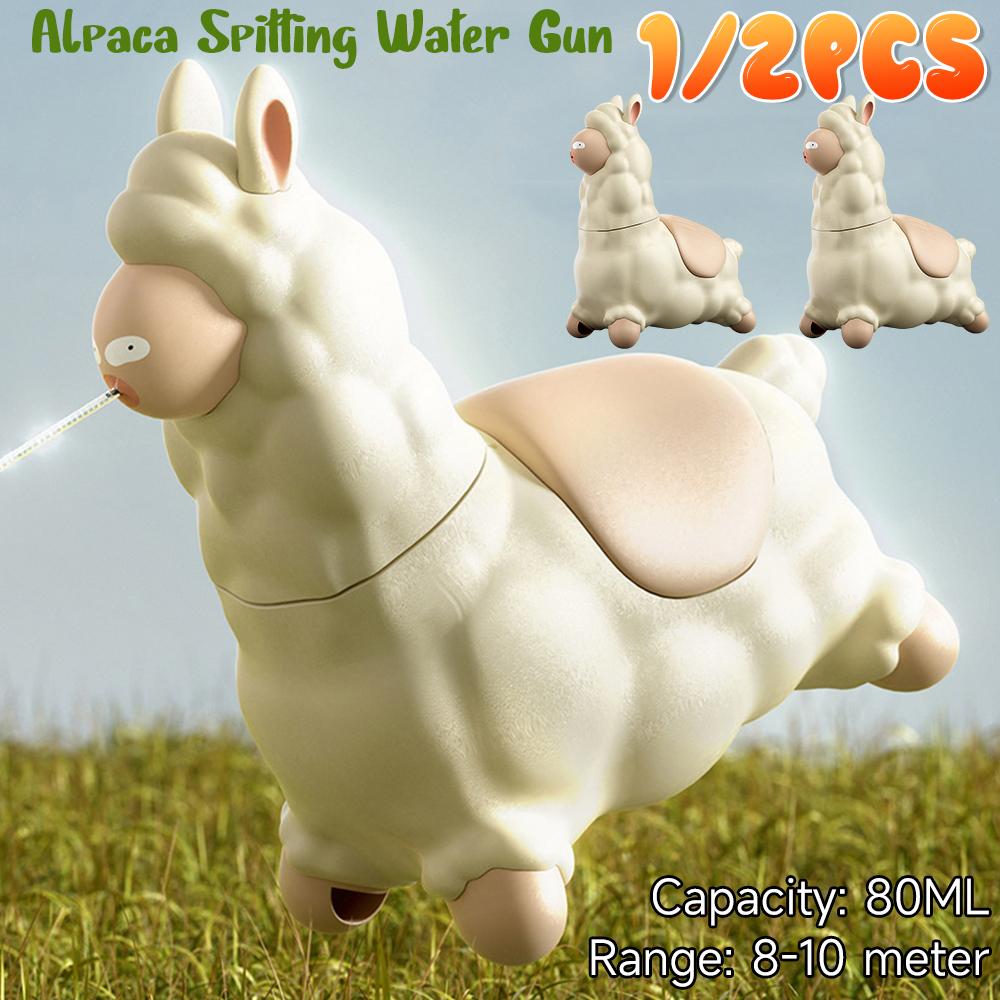 1 pièce Jouets Pistolet à Eau Aspersion Alpaga Mignon Créatif pour Enfants Jouets d'Arrosage d'Eau Dessin Animé d'Été pour Plage Piscines Enfants Garçons et Filles