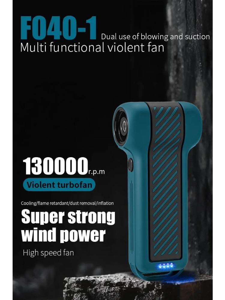 Mini Camping Outdoor Handheld Fan Blow And Suction Integrated Turbo Fan Violent Turbo Fan Portable for Camping And Hiking