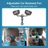 Car Fan 360° 3-speed Car Seat Back Cooling Fan USB Charge Dual Head Fan Adjustable Rotation Neck Cooler for Car Home Accessories