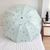 New Style Manual Umbrella, Fresh and Romantic Pastoral Design, Dual-Use for Sun and Rain, Double-Sized, Reinforced, Foldable, Sun Protection, Sunshade