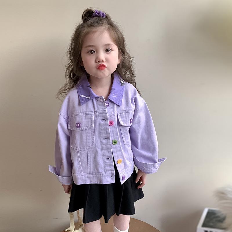 

2025 Trendy Girls Denim Jacket for Spring/Autumn - Baby & Toddler Fashion 140cm