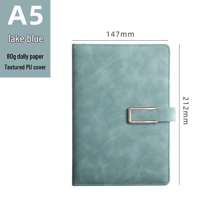 A5 Custom Logo Soft Leather Business Notebook Gift Set with Buckle Closure