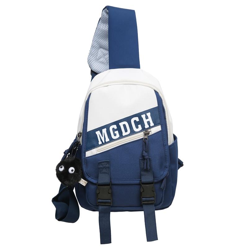 

Мужская нагрудная сумка Женская сумка через плечо Большая вместимость Легкая спортивная сумка через плечо синий