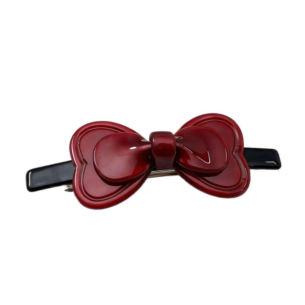 High-End Versatile Girly Bow Acetate Hair Clip for Half-Up Hairstyles