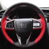 Hand Stitched Non-slip  Leather Sports Style Car Steering Wheel Cover For Honda Civic 10 2016- CR-V Clarity 2018-