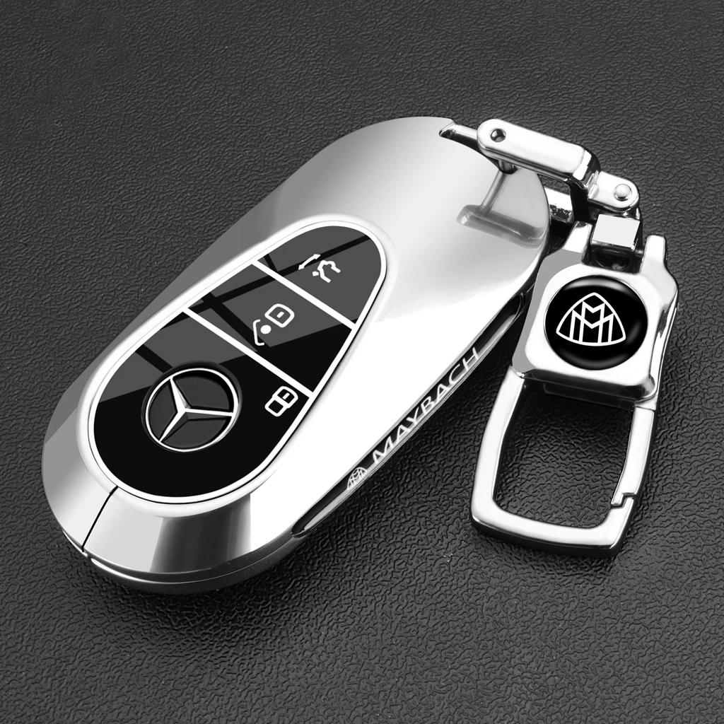 OQA4 Car Key Case Cover for Mercedes Benz C S A Class W206 W223 S350 C260 C300 S400 S450 S480 S500 Smart Key Holder Keychain