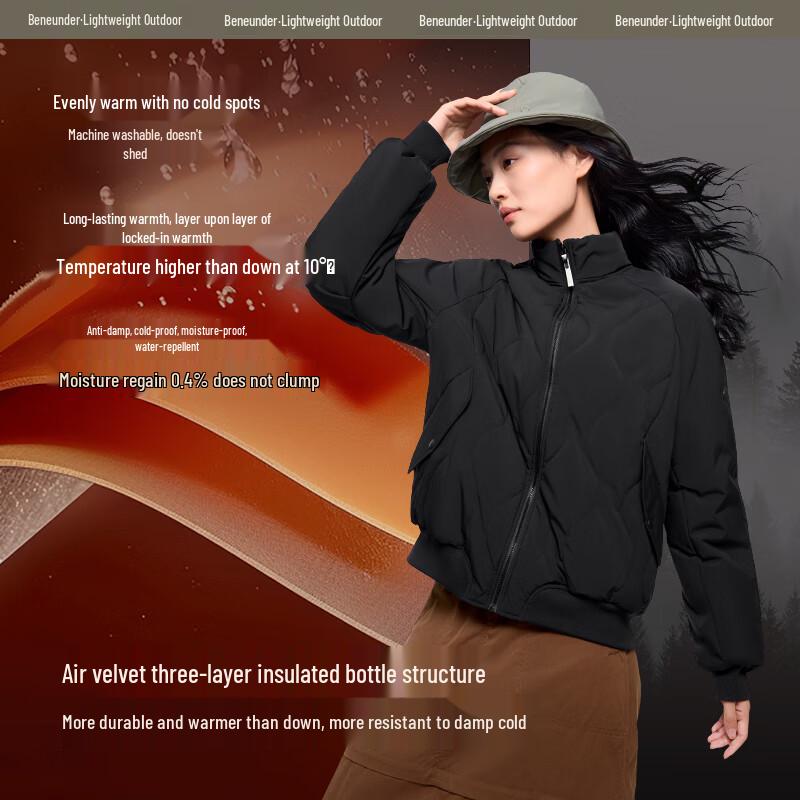 Beneunder Women's Air-Velvet Insulated Outdoor Jacket