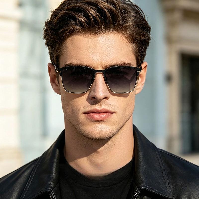 2026 New Square-Frame Polarized Sunglasses Ultra-Lightweight Outdoor Anti-UV Eyewear UV400 Classic Driving Shades for Men