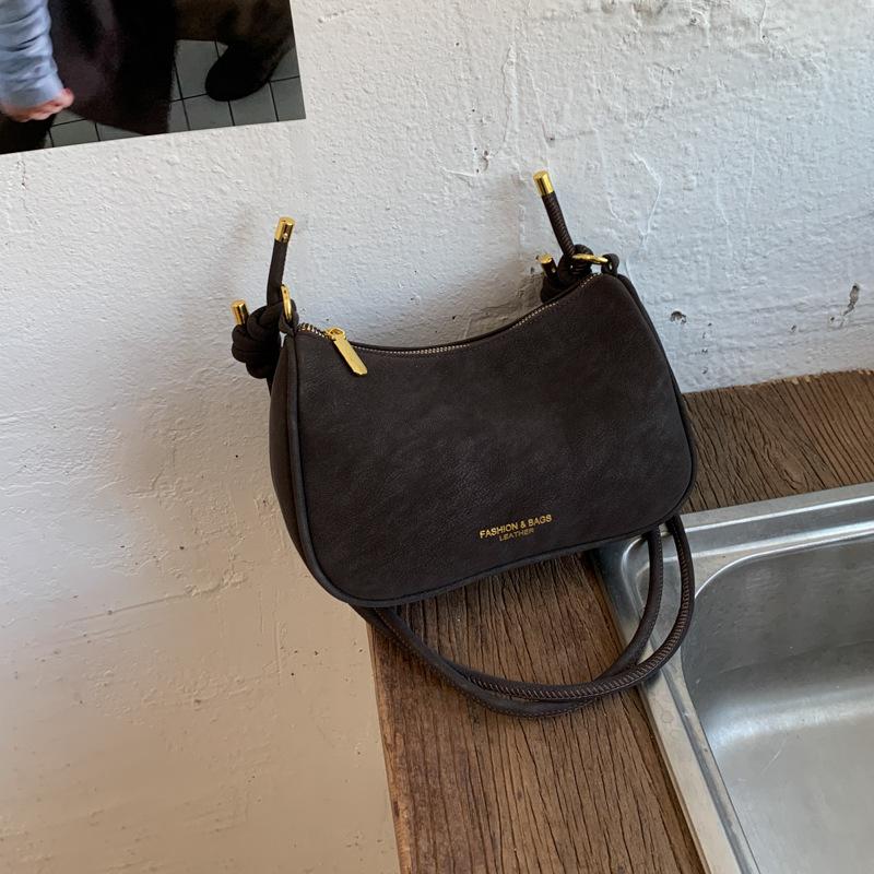 Компактная дизайнерская сумка - Ретро-сумка на одно плечо - Простая и повседневная сумка через плечо without pendant кофейный