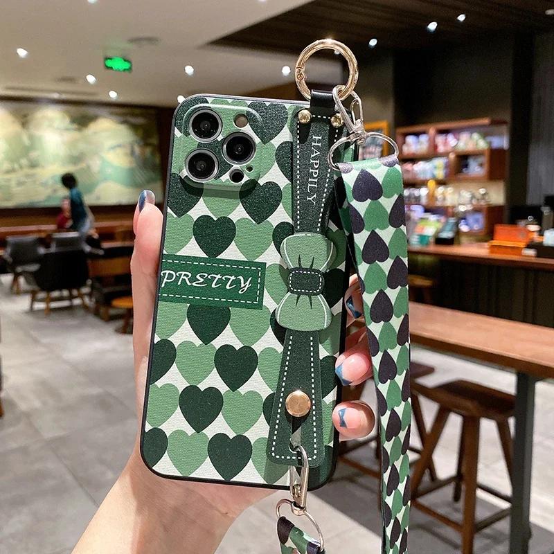 Luxurious Wrist Strap Phone Holder Case For Xiaomi Poco X2 X3 NFC X4 Pro Redmi 12 Neck Lanyard Cover for Xiaomi 14 13 Lite 13T