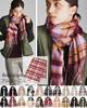 Buyer Pure Cashmere Check 19 Patterns Thick Cashmere Check Large Stole 100% Stole, Available, Men's & Women's, Pattern, (Burgundy) CH60-CH15a