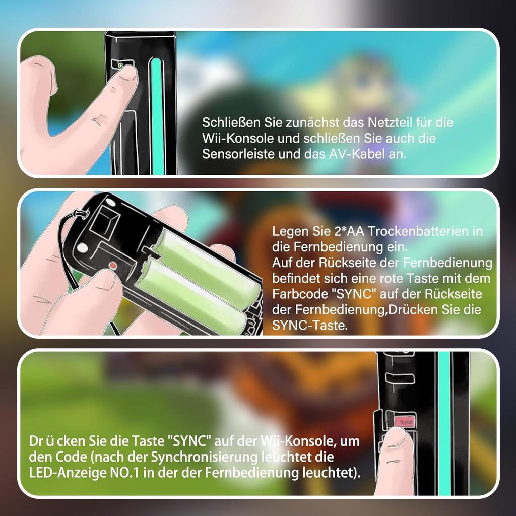 Wii Remote & Nunchuk Controller Set (2 Controllers) with Silicone Protective Case and Wrist Strap (White + Black)