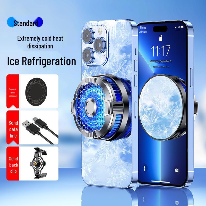 X76 Mobile Cooler: Digital Display, 3-Speed, Semiconductor Ice-Cooling for Gaming and Streaming