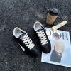 Leather retro casual sports shoes women's spring and summer new color matching lace-up flat bottom soft bottom
