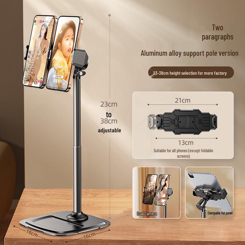 Retractable Portable Phone Holder Stand for Desk - Ideal for Watching, Photography, and Live Broadcasts.