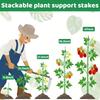 28 Pcs Adjustable Plant Support Sticks with 28 Rings and 14 Connectors for Indoor Outdoor Plants Potted Flowers Tomato Rose.