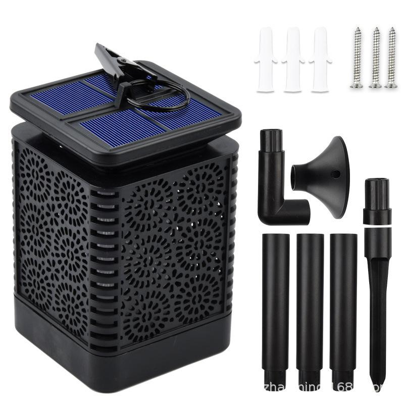 

Солнечный светильник на солнечной батарее, водонепроницаемый садовый светильник, ландшафтный светильник, светодиодный светильник для газона, декоративный напольный светильник с вилкой New flame light [12LED flower pattern]