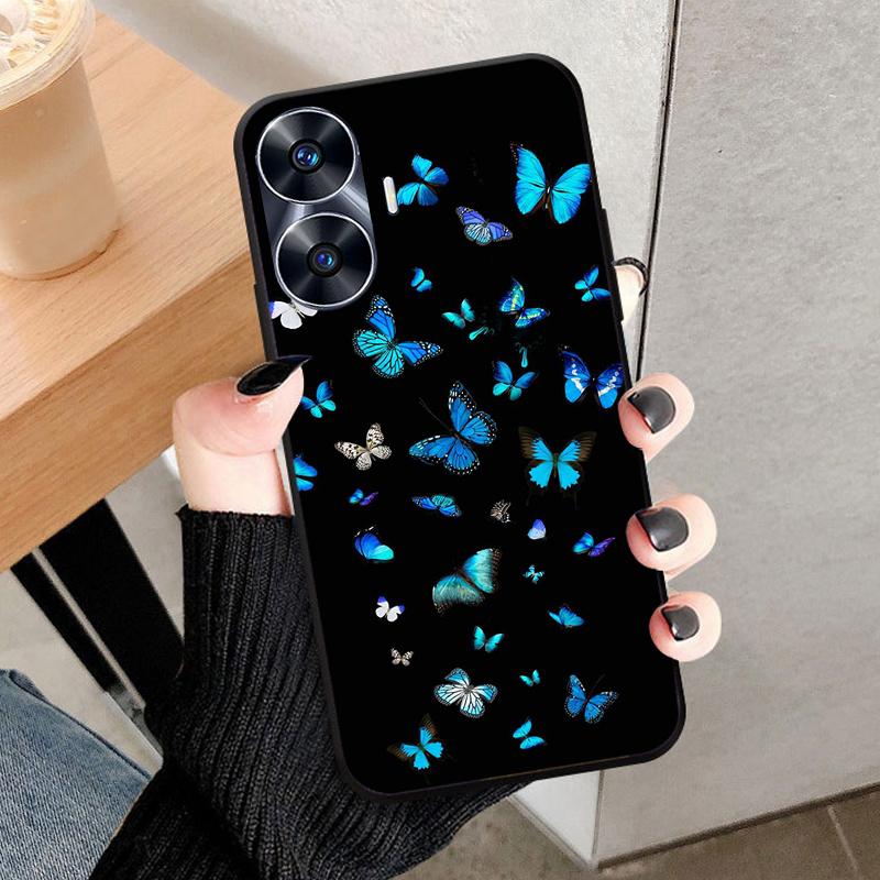 For Realme C55 Case Cool Black Soft Silicone TPU Bumper Protective Phone Case For OPPO Realme C55 case Cover Fundas Shell Coque