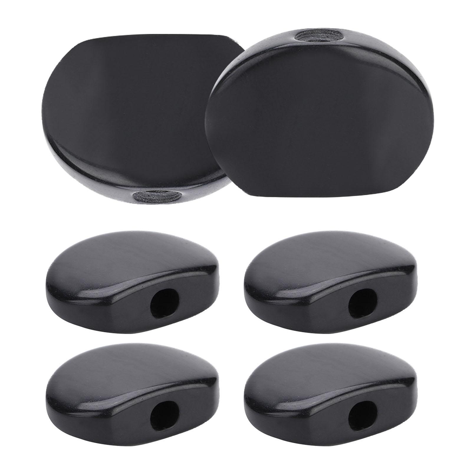 

6 Pcs Guitar Tuning Peg Buttons Oval Black Machine Head Buttons Guitar Replacement Parts Instrument Accessory