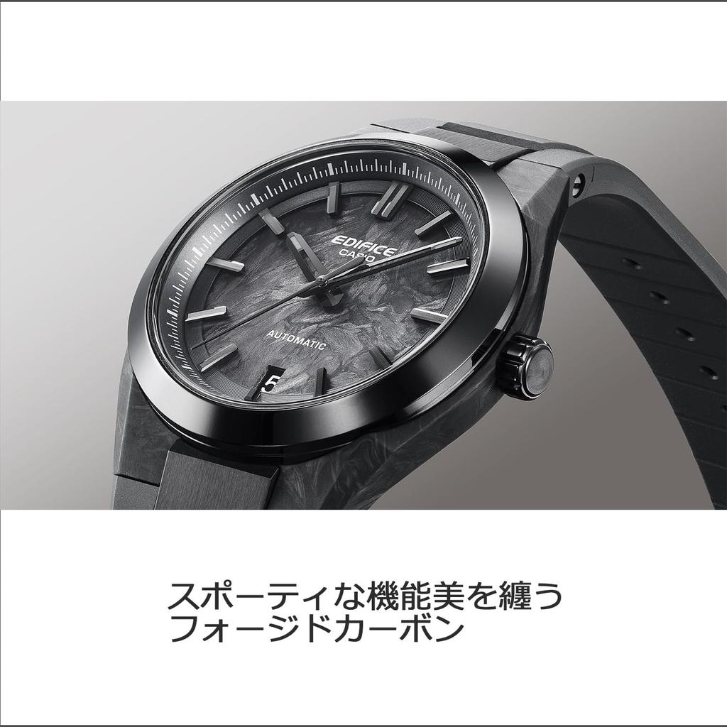 [Casio] Edifice Men's Mechanical Automatic Watch Anti-Magnetic with Sapphire Crystal EFK-100XPB-1AJF, Black, Japan Model
