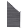 WPC Fence Set: 1 Square Panel + 1 Diagonal Panel 273 X 186 Cm Grey
