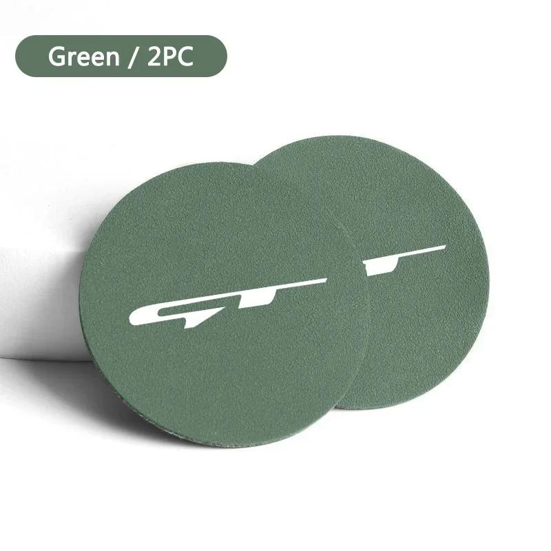 2pcs Suede Car Coaster Mat Water Cup Slots Non-Slip Pad For Kia GT Line Picanto Ev6 SELTOS Elantra Sportage Rio Accessories ZR9