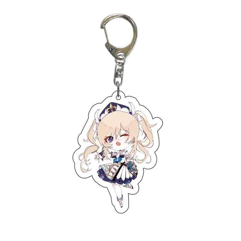 Key Acrylic Chain Key Chain Venti Klee Barbara Diluc Key Ring Pouch Pendant