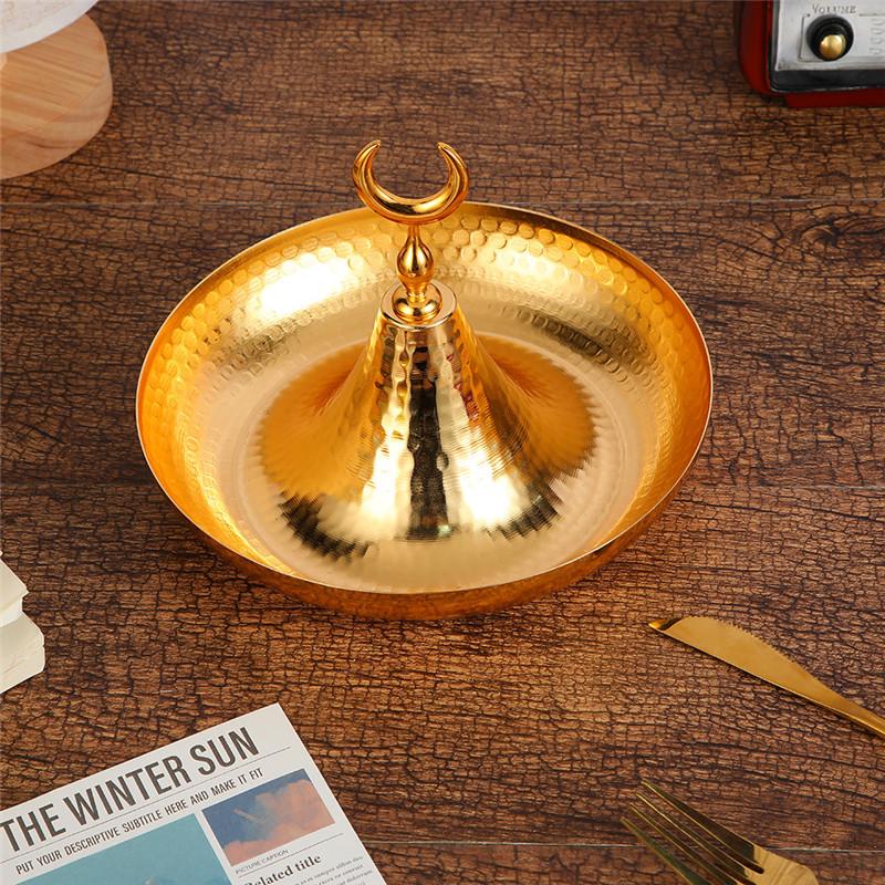 Luxury Nut Fruit Plate European Style Metal Candy Snack Tray Storage Containers Nut Bowl Table Home kitchen Decoration