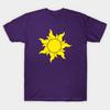 Men Black Print T-shirt Tangled Sun (Large) No-Cut Transfer Paper Print Cotton Tshirt