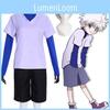Traje Cosplay Hunterhunter Killua Zoldyck Anime Autêntico Uniforme Terno Conjunto Completo