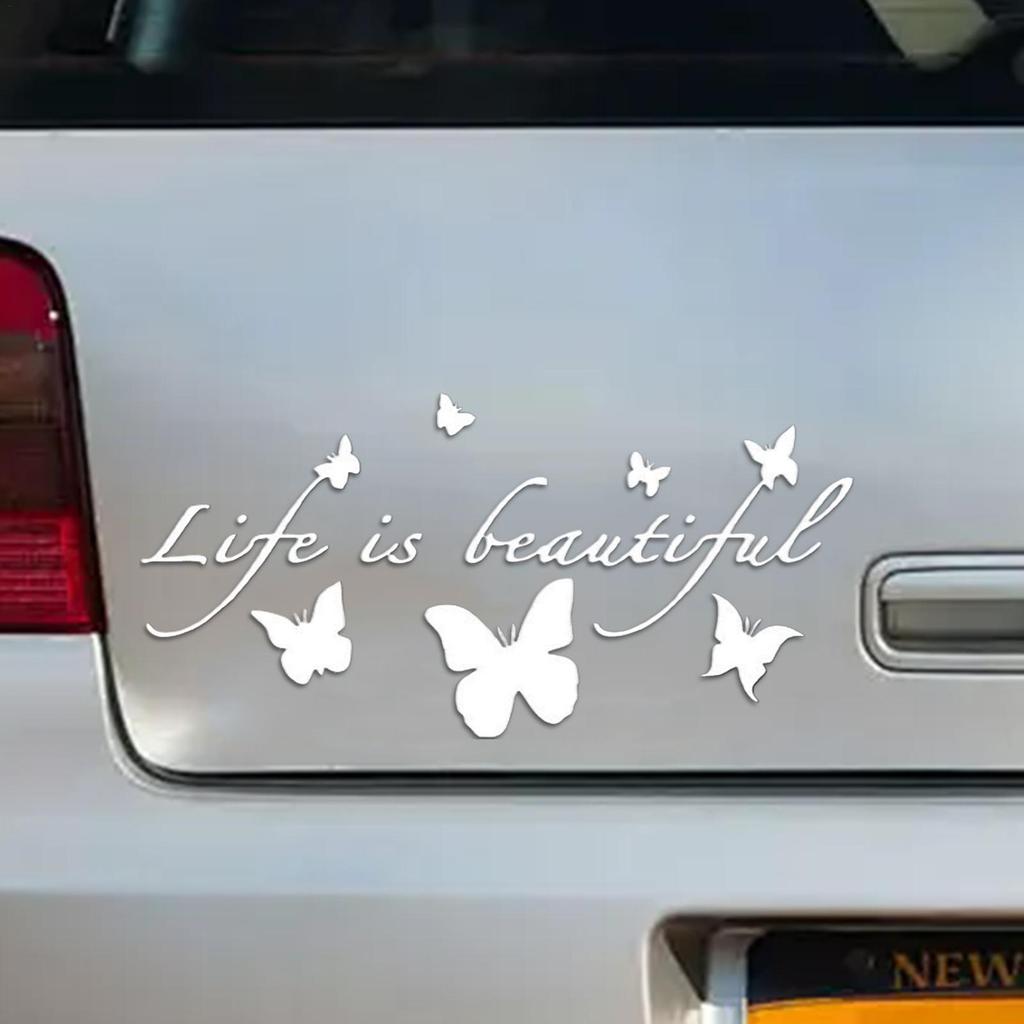 Car Stickers And Decals Reflective Precise Cut Decor With Butterfly Theme Car Decal Stickers For Window Friends Men Women