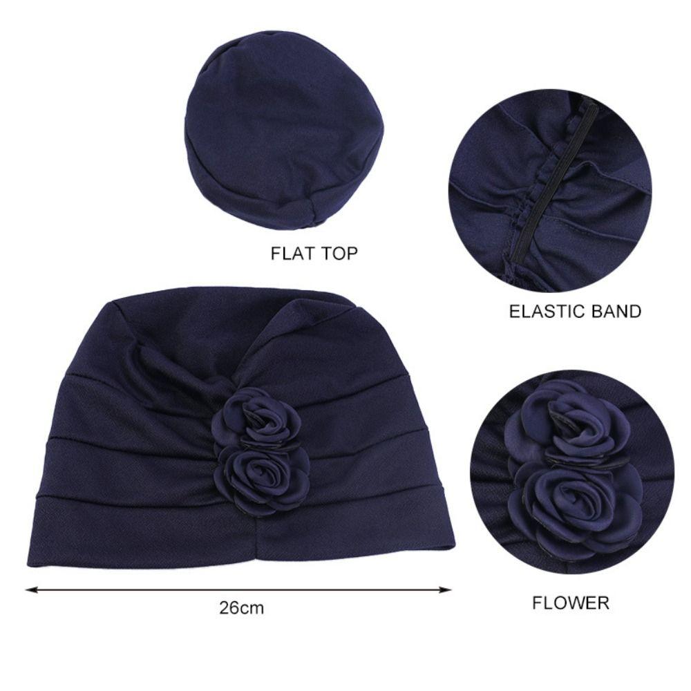 Soft Fabric Turban Cap Hair Loss Friendly India Cap Bandana Fashion Hijab Cap Daily Wear