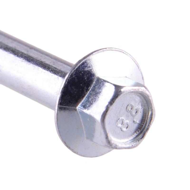 2Pcs Engine Mount Bolt Set 105mm 110mm For Pit Dirt Bike Motor Motorcycle Metric Hex Head Flange Silver