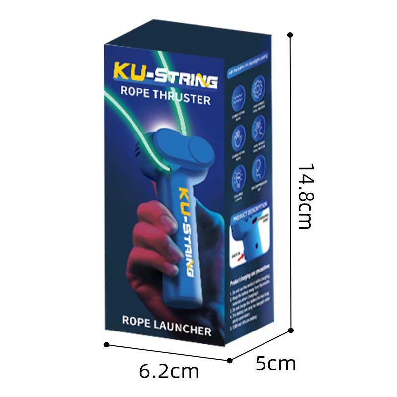Elektrikli İpli Halat Fırlatıcı, Çocuklar İçin Kement İpli Atıcı, Halat Fırlatıcı Pervane, Çocuklar ve Yetişkinler İçin Oyuncak - Havalı Oyuncaklar - Rock it Kırmızı Fermuarlı İpli Oyuncak