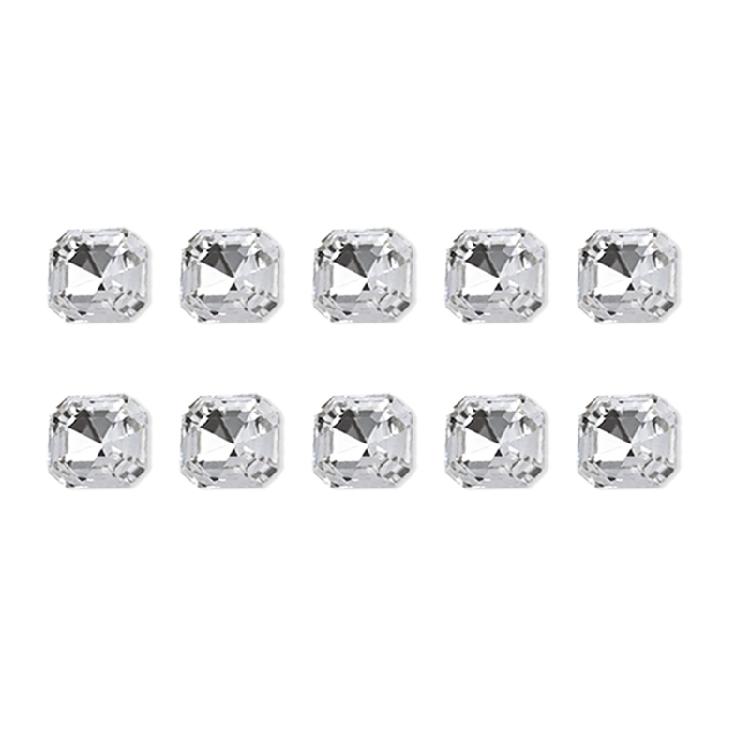 10x Irregular Shape Nail Charms Nail Rhinestones Clear Nail Crystal Gems Charms
