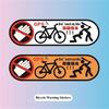 Don't Touch My Bike Reflective Sticker, Waterproof GPS Warning Decal for Bicycle Frame Top Tube