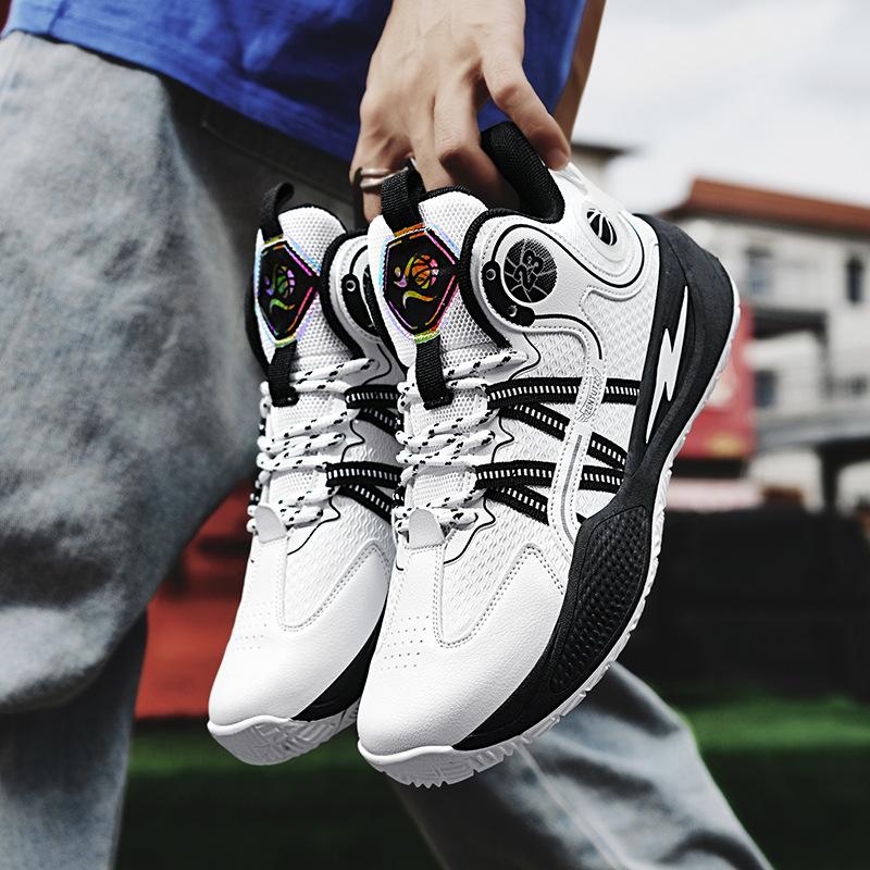 

Кожаные баскетбольные кроссовки мужские и женские, новые осенне-зимние дышащие высокие спортивные кроссовки с фактической амортизацией, нескользящие и 35