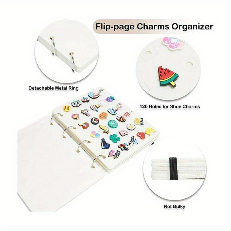 Felt Shoe Flower Storage Booklet Shoe Charm Organizer Shoe Decoration Display Holder Household Organization Booklet