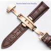 12 13 14 15 16 17 18 19 20 21 22 23 24mm Watch Band For Women Men Wristwatch Straps  Leather Double Press Butterfly Clasp