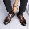 Herrenmode Luxusmarke Leder Modetrends Bräutigam Hochzeit Oxford Schuhe Business Dating Party Büro Oxford Schuhe Komfort Vielseitig