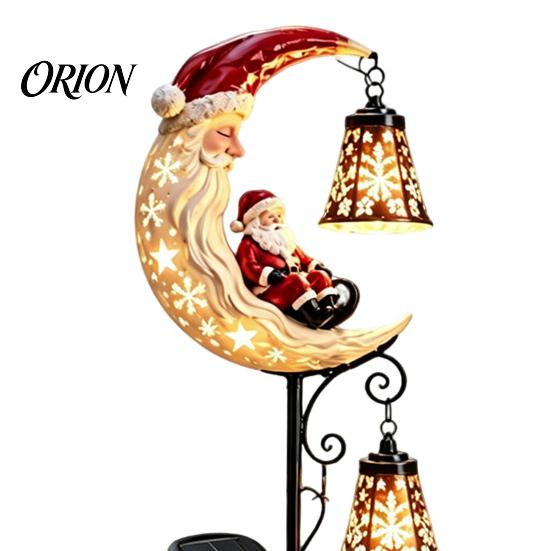 Automated Dusk To Dawn Lights Solar Christmas Garden Stake Light, 31.5 Inch Santa Snowman LED Pathway Lights, Easy Installation Outdoor Lighting