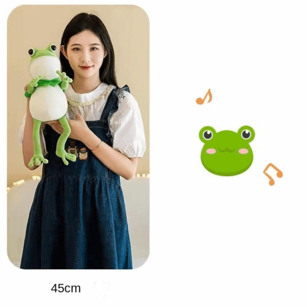 With Cloak Green Frog Doll Comfortable Long Legged Frog Plush Pillow Frog Plush Toy  Kids Gift