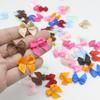 50-100Pcs/Pack 2*2.5cm Small Dacron Ribbon Bow Flower Craft Decoration Handwork DIY Party Decoration Colored Ribbon Bows