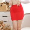 High Cut Tight Pencil Cute Skirt Ice Silk Smooth See Through Micro Mini Skirt Transparent Night Club Skirt High Waist F7