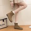 New short boots fashion short tube versatile pig's trotters autumn split-toed boots French Chelsea thin boots women's black